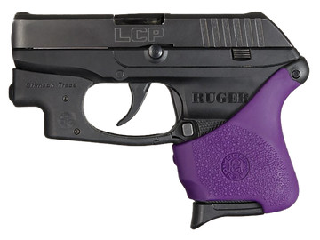 Hogue HandAll Hybrid Grip Sleeve Textured Purple - Ruger LCP w/Crimson Trace
