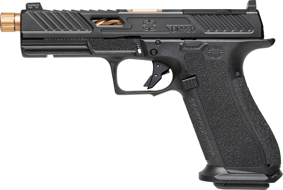 Shadow Systems DR920 Elite 9mm Luger 5" 17+1 Semi-Auto Pistol - Threaded Barrel - Black/Bronze