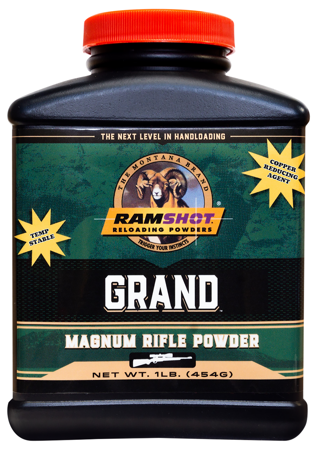 Hodgdon Ramshot Grand Smokeless Rifle Powder 1 lb - Magnum Spherical Propellant