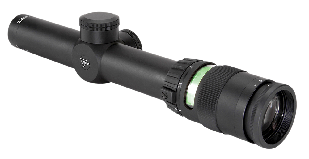 Trijicon AccuPoint 1-4x24mm 30mm Tube German #4 Crosshair Green Dot Riflescope - Black Hardcoat Anodized