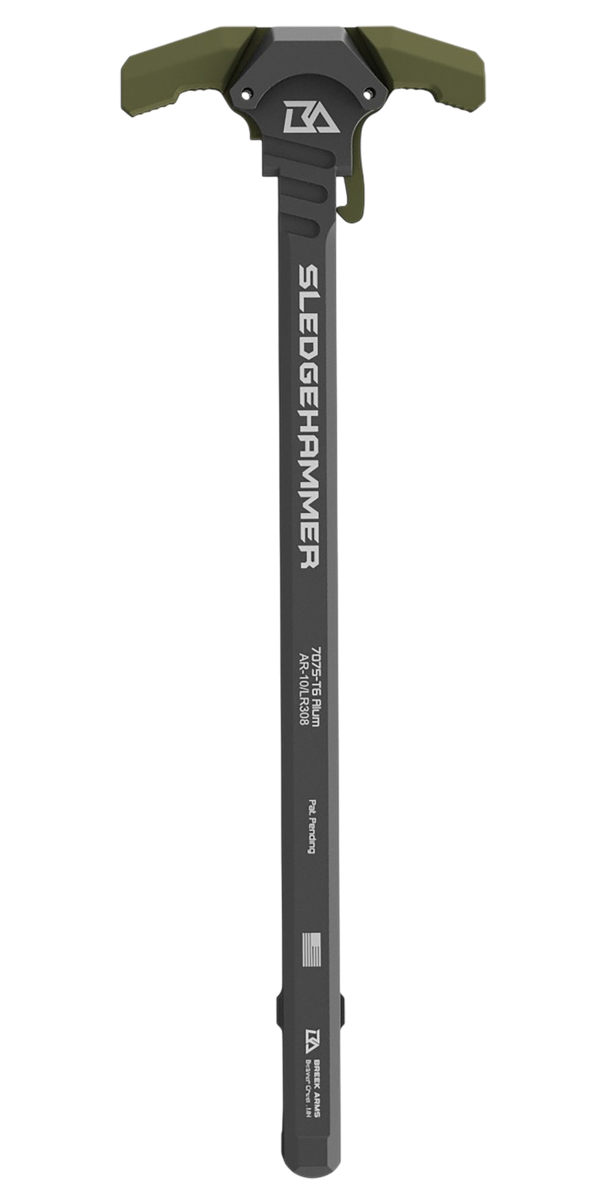 Breek Arms Sledgehammer AR-10/LR-308 Ambidextrous Charging Handle - OD Green