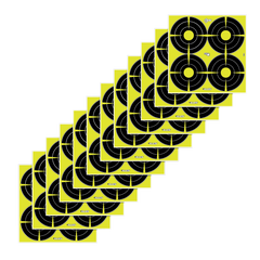 EZ-Aim 15218 Splash Reactive SPOT Paper Hanging Target 12" x 12" Black/Yellow - 12 Pack