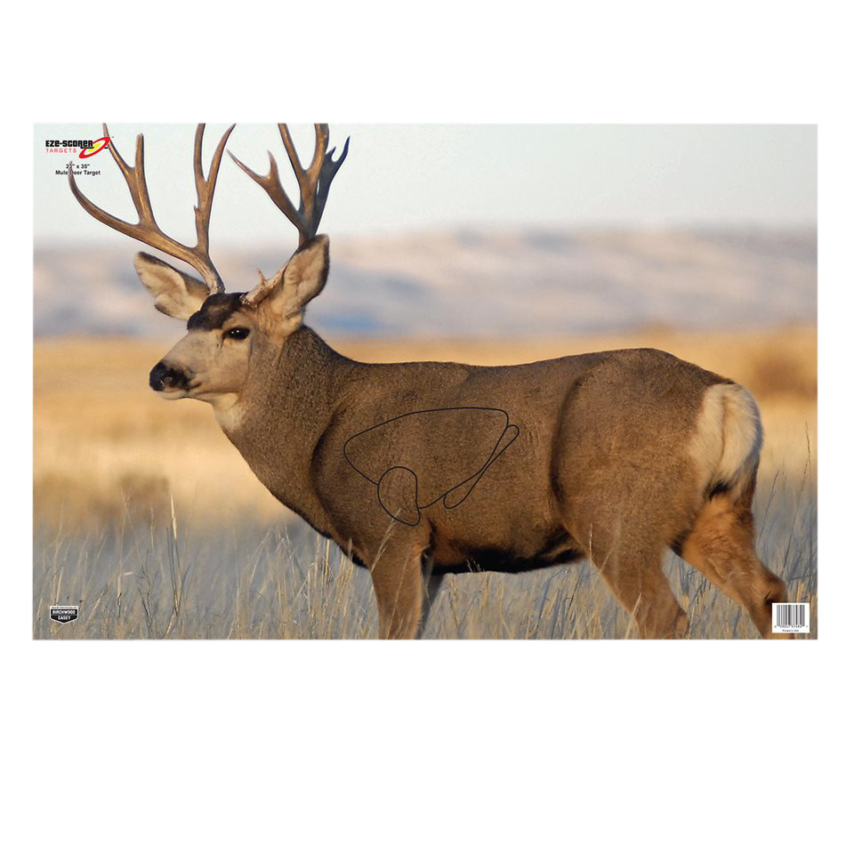 Birchwood Casey EZE-Scorer 23x35 Mule Deer Hanging Paper Target - 2 Pack