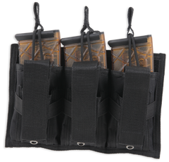 Bulldog BDT62 Tri-Double MOLLE Mag Pouch Black - Belt Loop