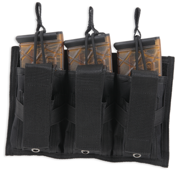 Bulldog BDT62 Tri-Double MOLLE Mag Pouch Black - Belt Loop