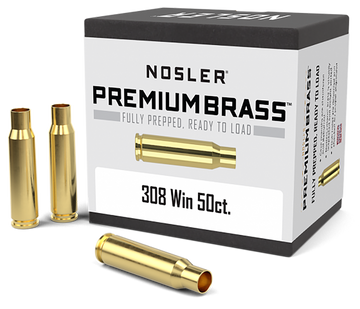 Nosler Premium Brass 308 Win 50/Box Unprimed Rifle Cases