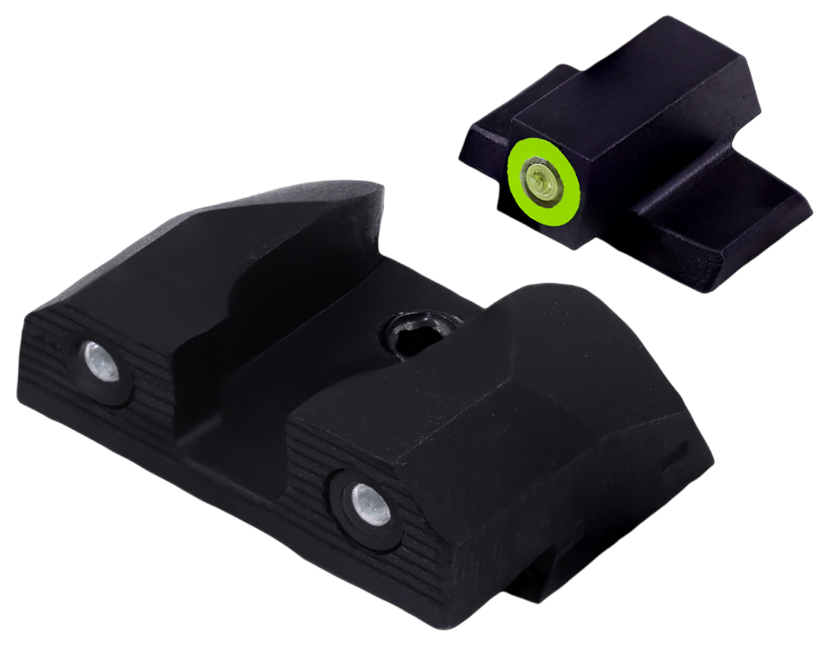 XS Sights R3D 2.0 Night Sights for S&W Bodyguard 2.0 - Green Tritium Front / Black Oxide Frame