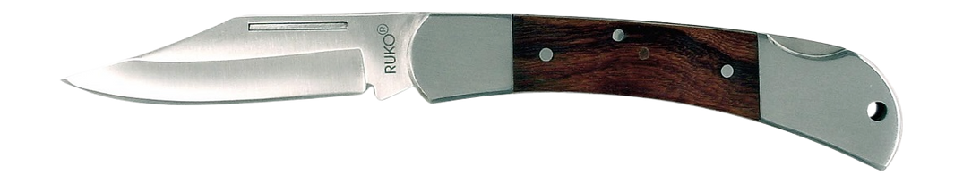 Rynoblade Knives RUKO NK813-40K-CS 420A 3-1/2" Hardwood Lockback Folding Knife
