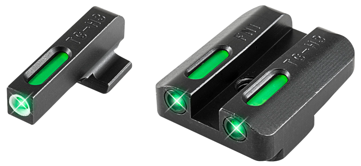 TruGlo TFX FNH FNP-40/FNX-40/FNS-40 Green Tritium Fiber Optic 3-Dot Night Sight Set - Black Nitride