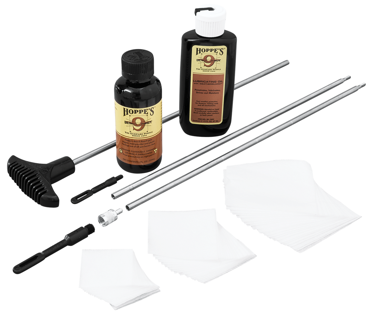 Hoppe's Bench Rest Rifle & Shotgun Cleaning Kit All-Calibers Steel Brush