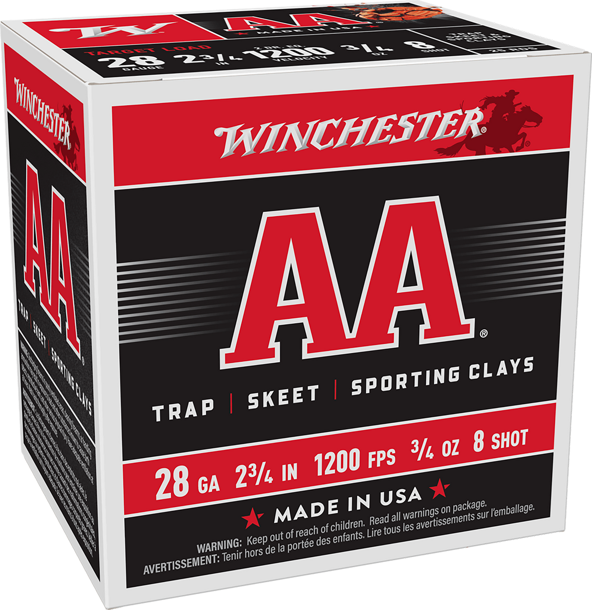 Winchester Ammo AA Target 28 Gauge 2.75" 3/4 oz #8 Shot 25 Rd - Box or Case