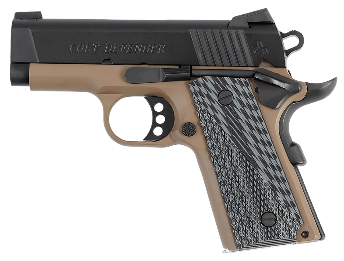 Colt Mfg Defender 45 ACP 3" 7+1 SAO Pistol - FDE Frame