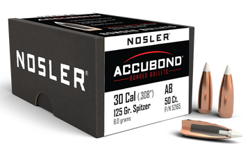 Nosler AccuBond 30 Cal .308 125gr Spitzer Point 50/Box