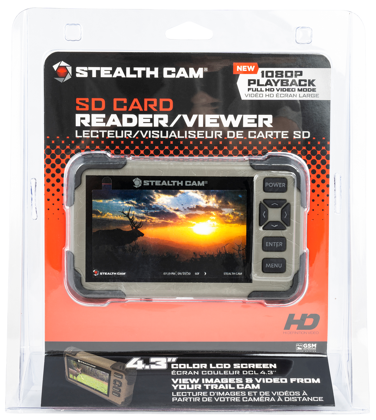 Stealth Cam STC-CRV43HD SD Card Reader / Viewer 4.3" LCD - Black/Green
