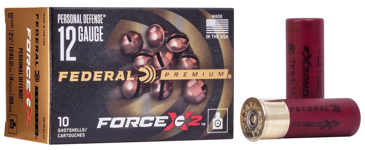 Federal Premium Force X2 12 Gauge 2.75" 9 Pellets 00 Buckshot - Box or Case
