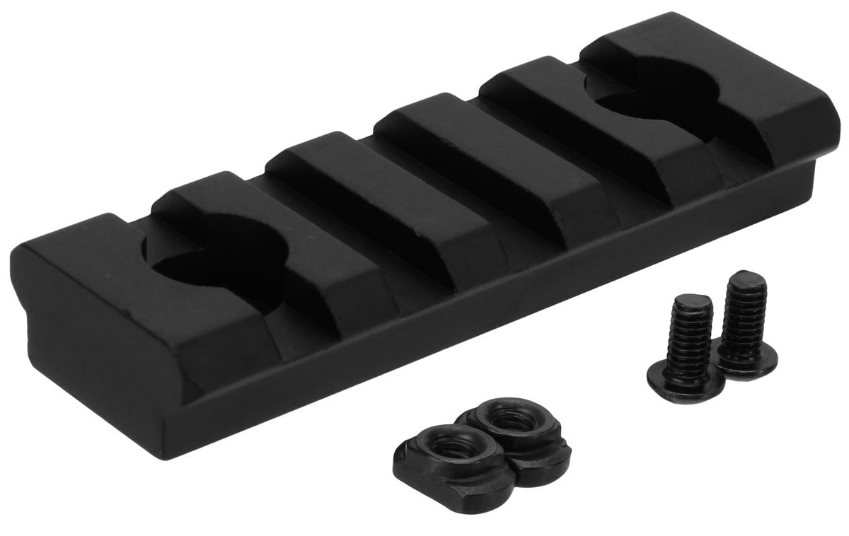 TacFire MAR105S M-LOK Accessory Picatinny Rail 2 3/8" 5-Slot Black Anodized