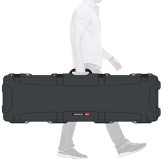 Nanuk 995 Waterproof Graphite Resin Rifle Hard Case 52" with Foam Padding & Lockable Latches