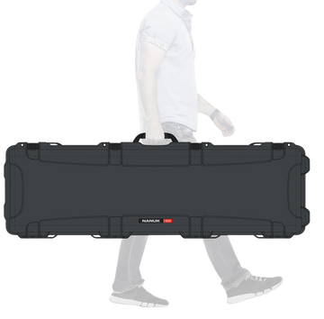 Nanuk 995 Waterproof Graphite Resin Rifle Hard Case 52" with Foam Padding & Lockable Latches