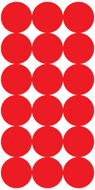Pro-Shot SplatterShot Repair Pasters 1" Self-Adhesive Red 432 Pasters