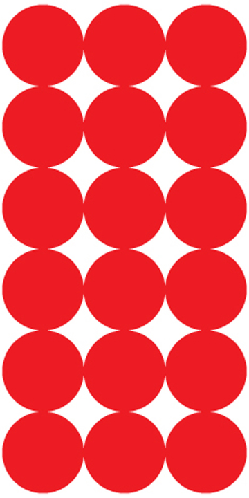 Pro-Shot SplatterShot Repair Pasters 1" Self-Adhesive Red 432 Pasters