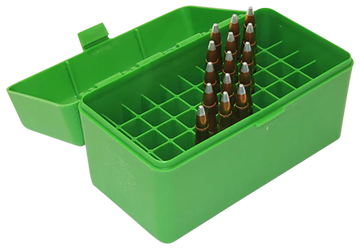 MTM Case-Gard RSS5010 6mm PPC/7mm 50-Rd Flip-Top Ammo Box - Green Polypropylene
