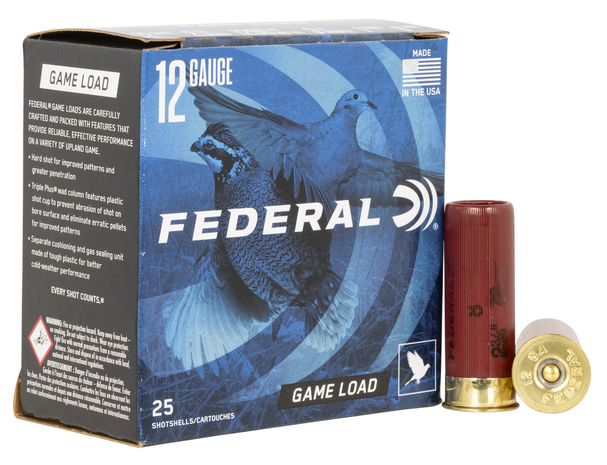 Federal Game-Shok Upland 12 Gauge 2.75" 1 oz #8 Shot - Box or Case