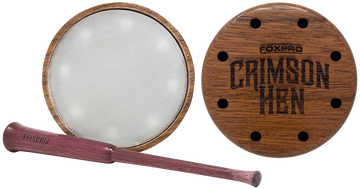 Foxpro Crimson Crystal Friction Turkey Pot Call - Cherry Wood