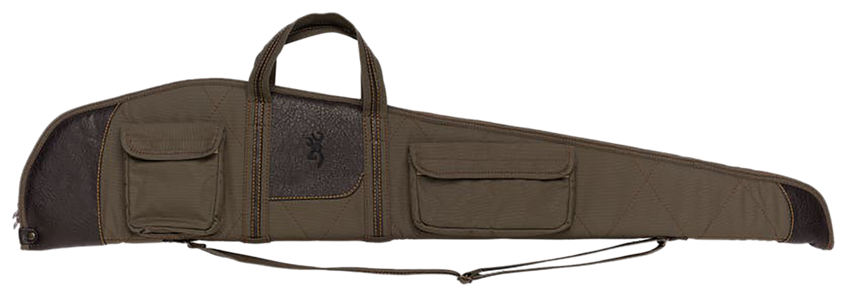 Browning Laredo 48" Rifle Case Olive/Brown Canvas & Leather Closed-Cell Foam Padding