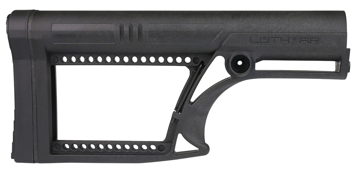 Luth-AR MBA-2 Skullaton Fixed Buttstock - Black Glass Reinforced Nylon - AR-15/AR-10