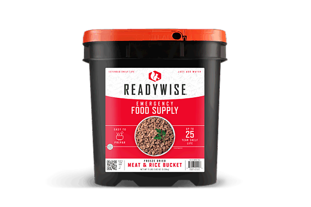 Wise Foods RW07704 Meat/Rice Bucket Freeze Dried Meals 88 Servings