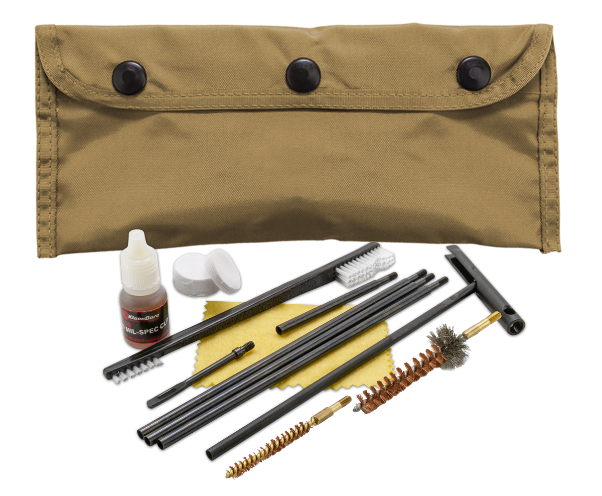 Kleen-Bore POU302T Modular Cleaning Kit Coyote Tan Multi-Caliber 5.56/.223 Handgun/Rifle