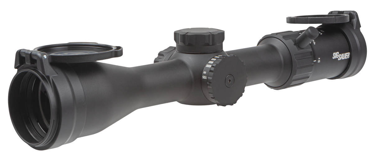 Sig Sauer Electro-Optics Whiskey4 3-12x44mm 30mm Tube SFP Quadplex Reticle Riflescope - Black