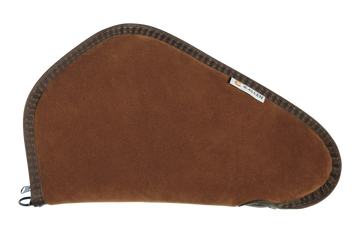 Heritage Cases 8613 Handgun Case 13" Brown Suede w/Black Trim, Faux Sherpa Lining & Foam Padding