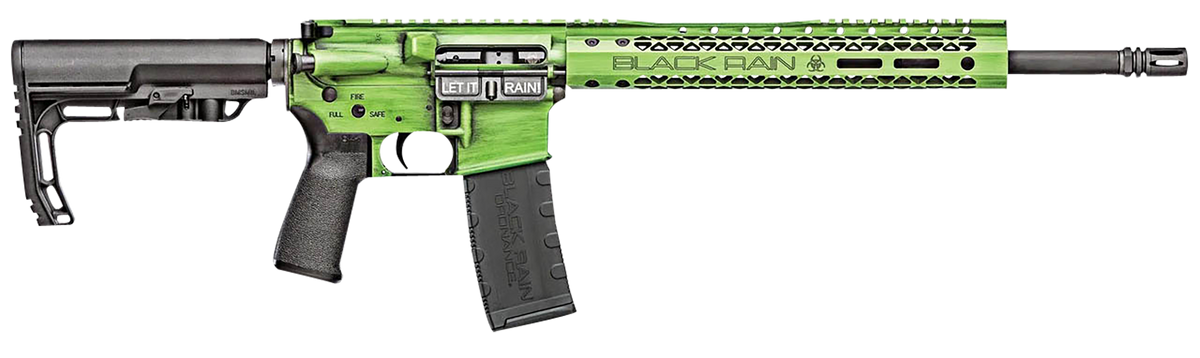 Black Rain Ordnance Spec15 Fusion 5.56x45mm NATO 16" 30+1 Semi-Auto AR-15 Rifle - Zombie Green Battleworn