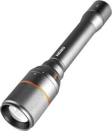 NEBO Davinci 1000 Rechargeable Flashlight 100/400/1000 Lumens LED - Gray