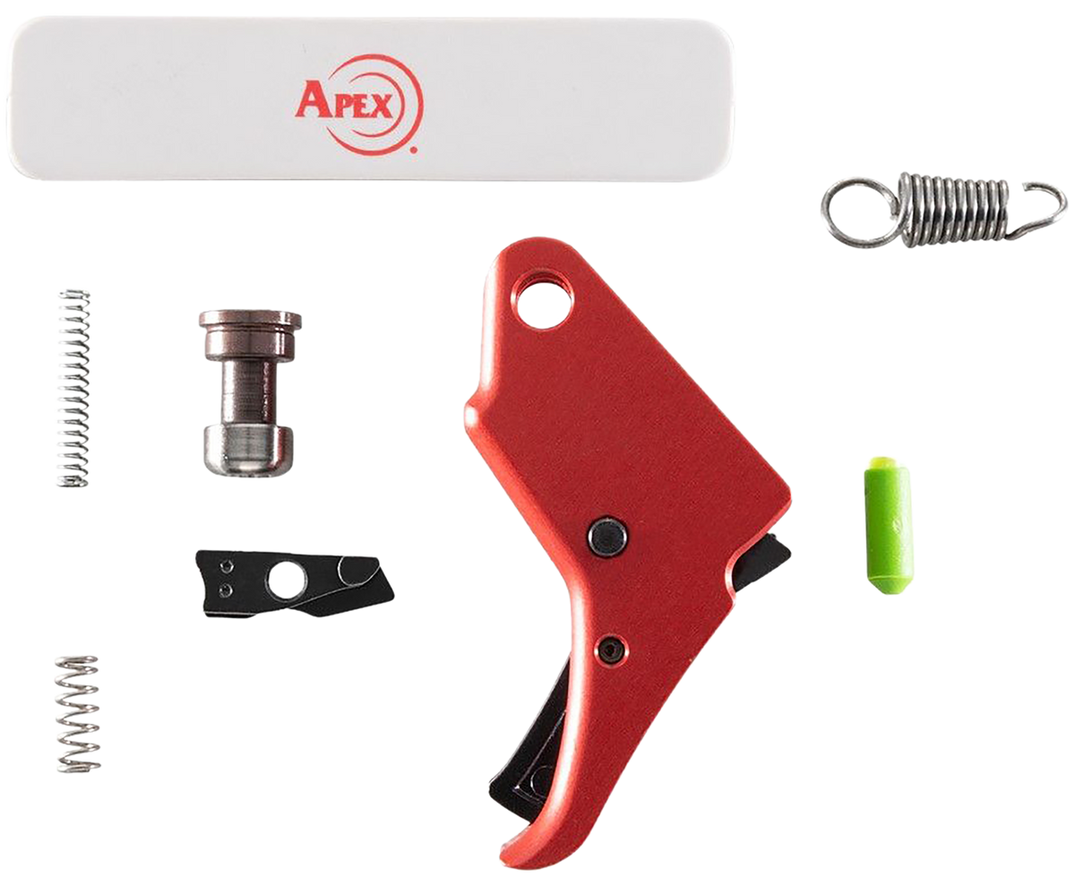 Apex Tactical Specialties 100056 Action Enhancement Trigger & Duty/Carry Kit 9mm Luger/40 S&W Red - Fits S&W M&P Shield