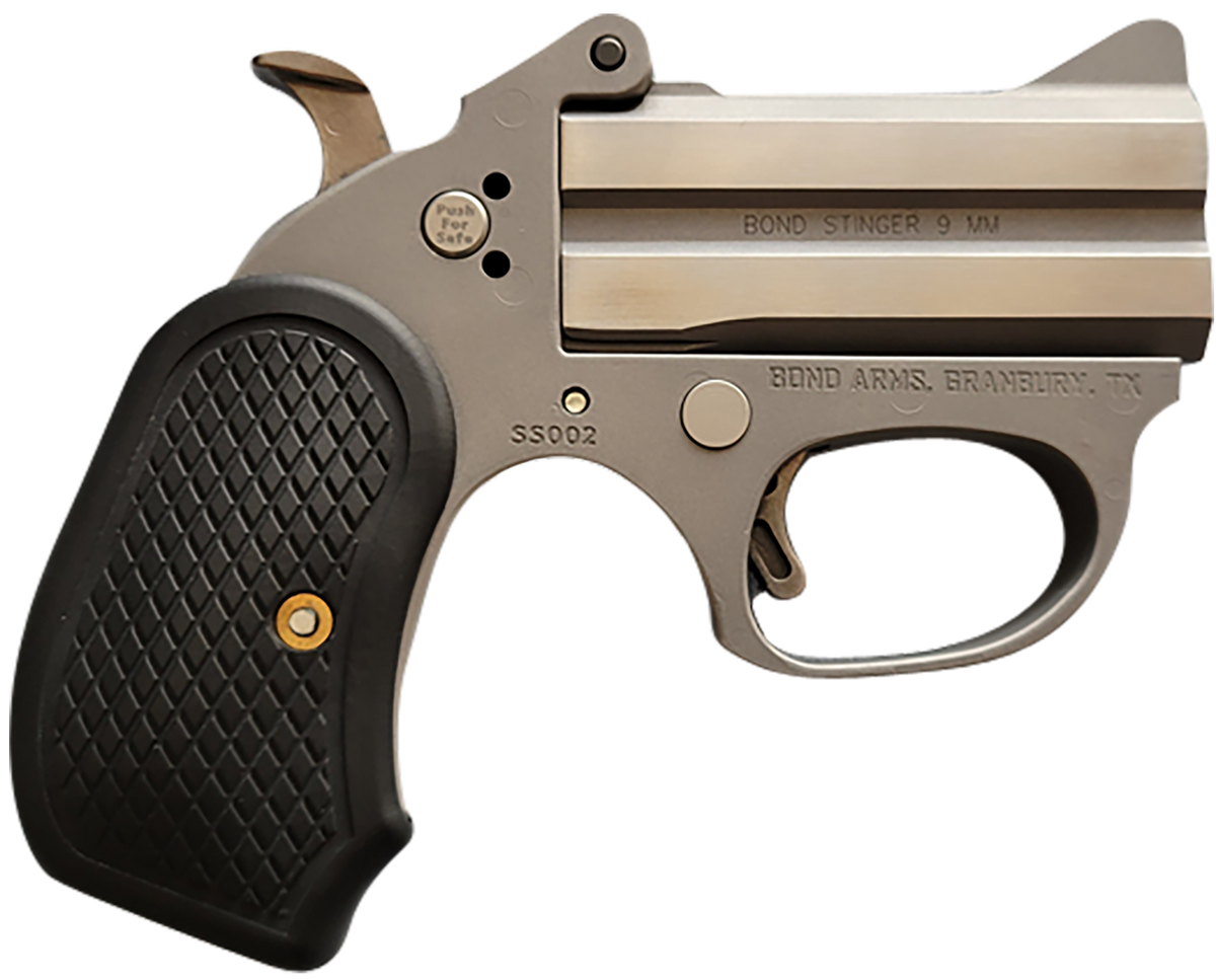 Bond Arms Honey B Stinger RS 22 LR 3" 2-Rd Break-Action Derringer - Matte Stainless/Black B6 Grips