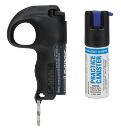 Sabre Quick Grip Pepper Spray 0.54 oz 12 ft Range Black - Twist Lock w/Key Ring