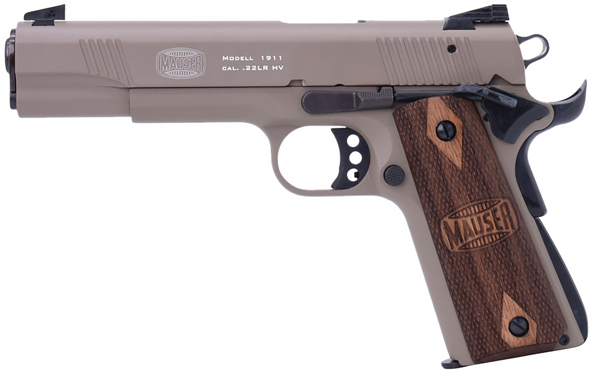 Mauser Rimfire 1911 22 LR 5" 10+1 Semi-Auto Pistol - Tan Aluminum Slide/Frame