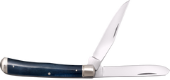 Cold Steel Trapper 3" Folding Clip/Spey Plain 8Cr13MoV SS Dark Blue Bone Handle