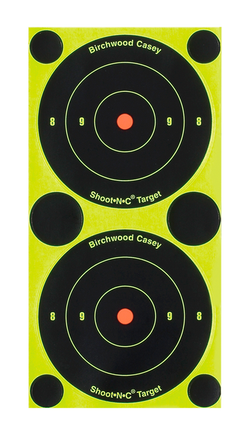 Birchwood Casey Shoot-N-C 3" Bullseye Self-Adhesive Reactive Paper Target 240 Pack