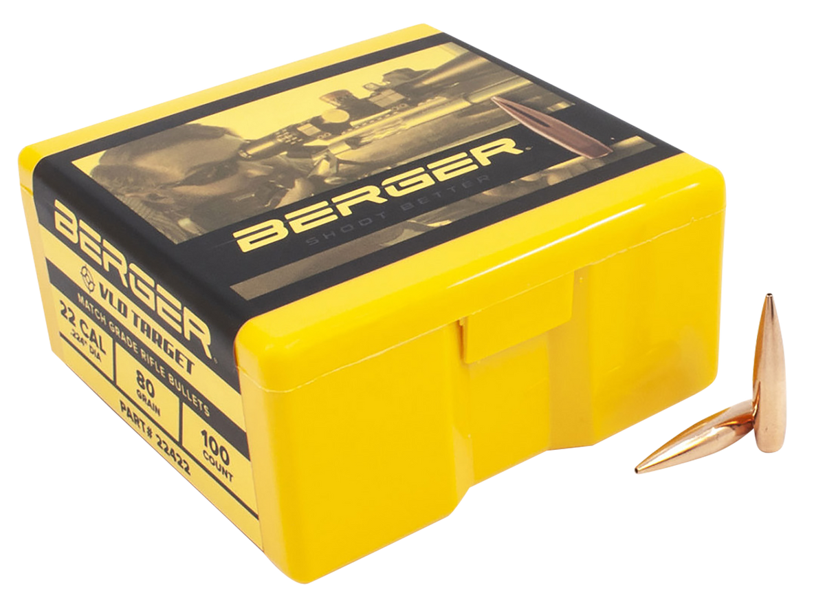 Berger Bullets VLD Target Long Range 22 Cal 80gr - 100/Box