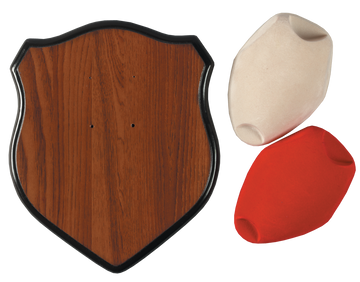 Hunters Specialties Deer Antler Mounting Kit 00639 - Wood Plaque w/ Red & Cream Skull Covers