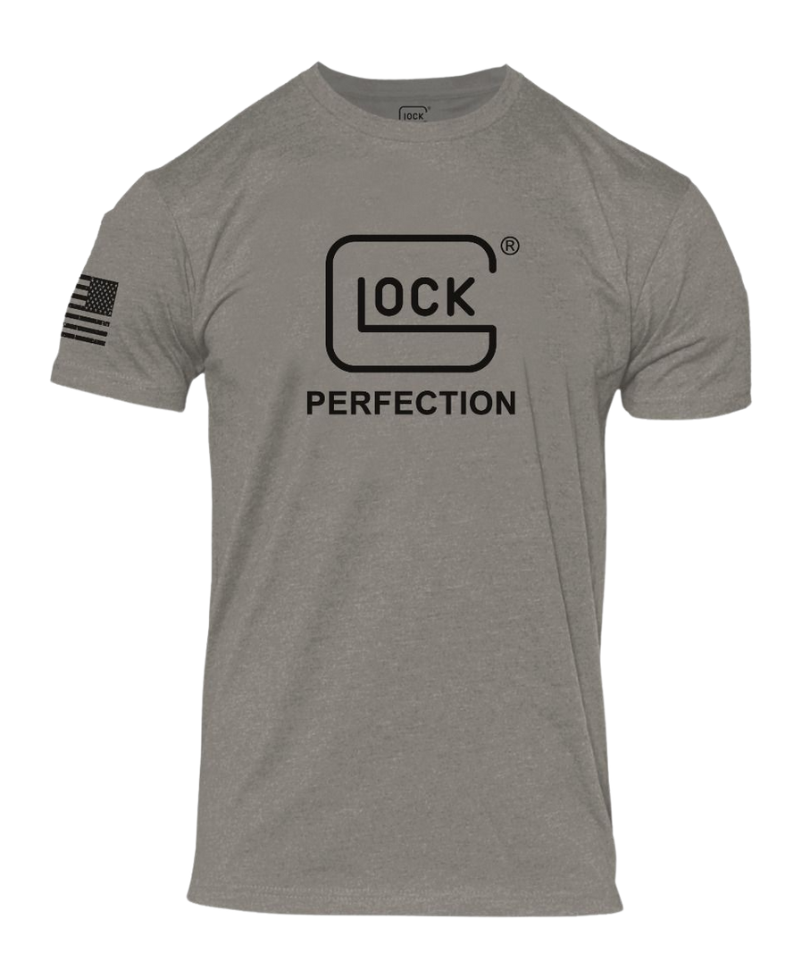Glock OEM Perfection Short Sleeve T-Shirt Medium Stone Gray / Black