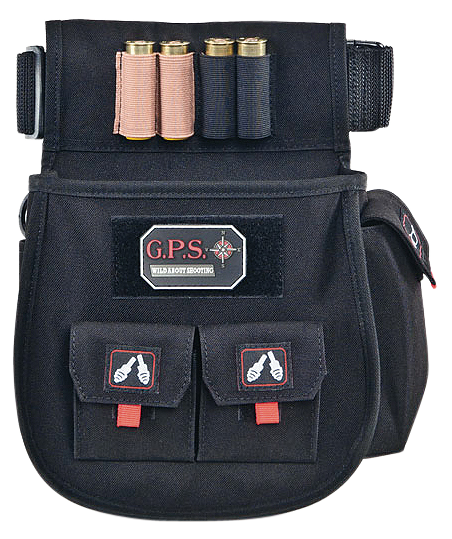 G*Outdoors 1094CSP Deluxe Double Shotshell Pouch Black 600D Polyester 30-52" Belt