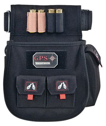 G*Outdoors 1094CSP Deluxe Double Shotshell Pouch Black 600D Polyester 30-52" Belt