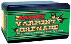 Barnes Bullets Varmint Grenade 22 Hornet .224 30gr Flat Base Hollow Point - 100/Box
