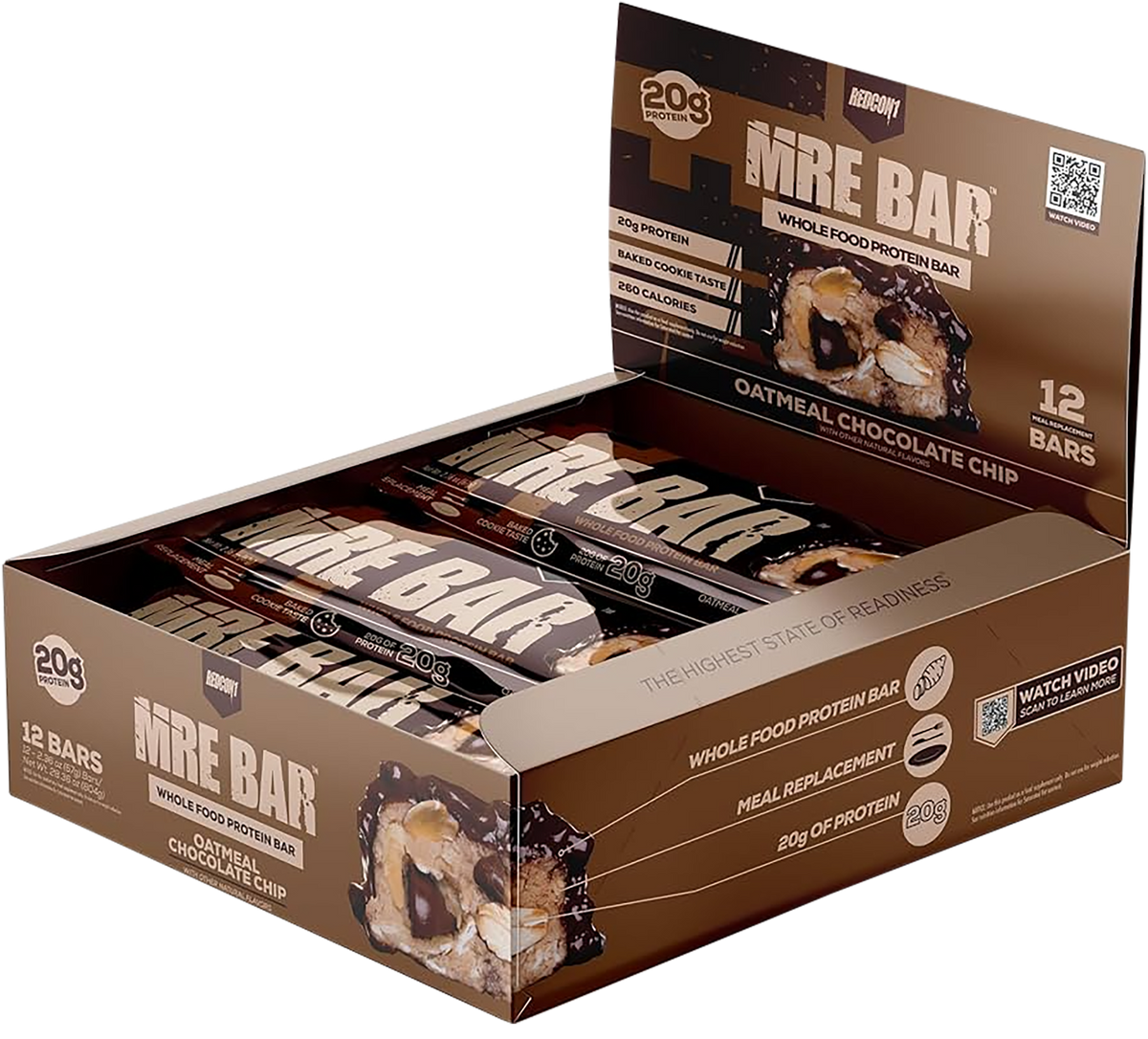 Redcon1 MRE Protein Bar Oatmeal Chocolate Chip 12-Pack
