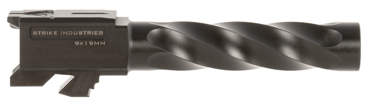 Strike Industries GBARREL19 Glock 19 9mm Luger 4.01" Spiral Fluted Black Nitride Pistol Barrel