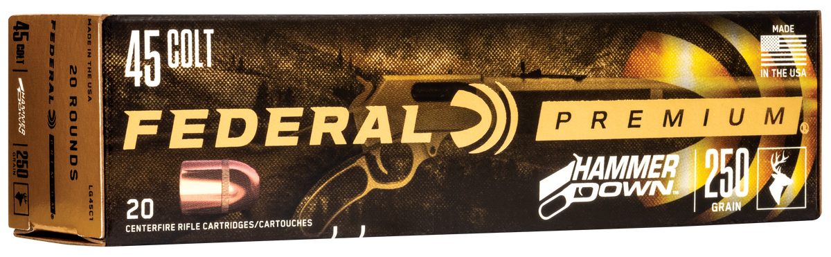 Federal Premium HammerDown 45 Colt 250gr Bonded Hollow Point 20rd - Box or Case